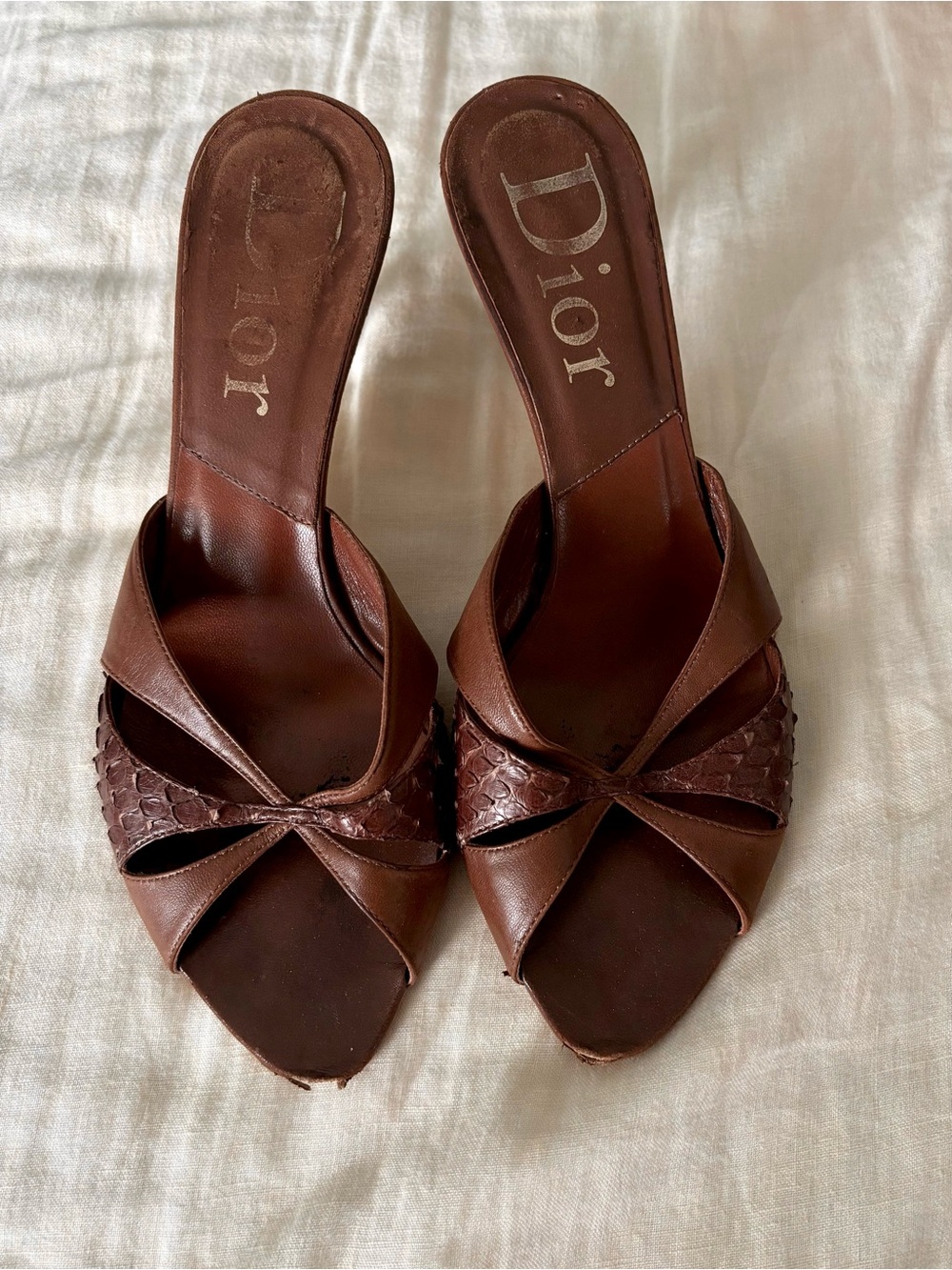Dior vintage kitten heel slides